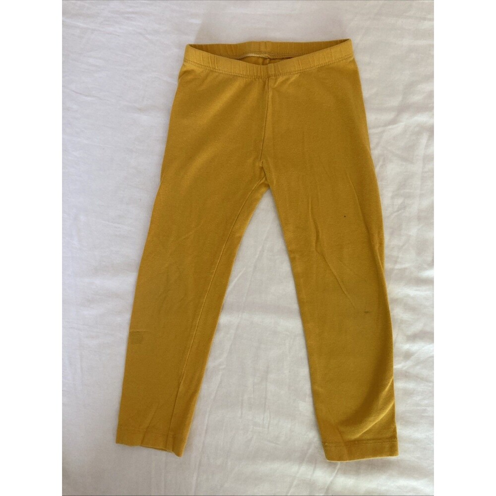 4T Old Navy girl clothes - 1 piece pants | solid mustard yellow color theme